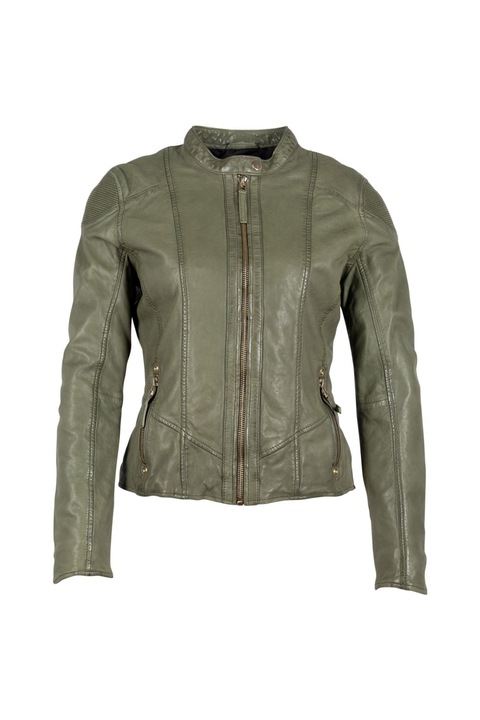 Mauritius női bőrkabát világos olíva színű GWFjella S