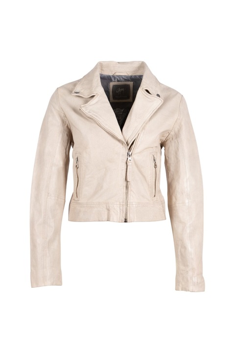 Geaca de Piele Dama Gipsy Alb Murdar GWJella