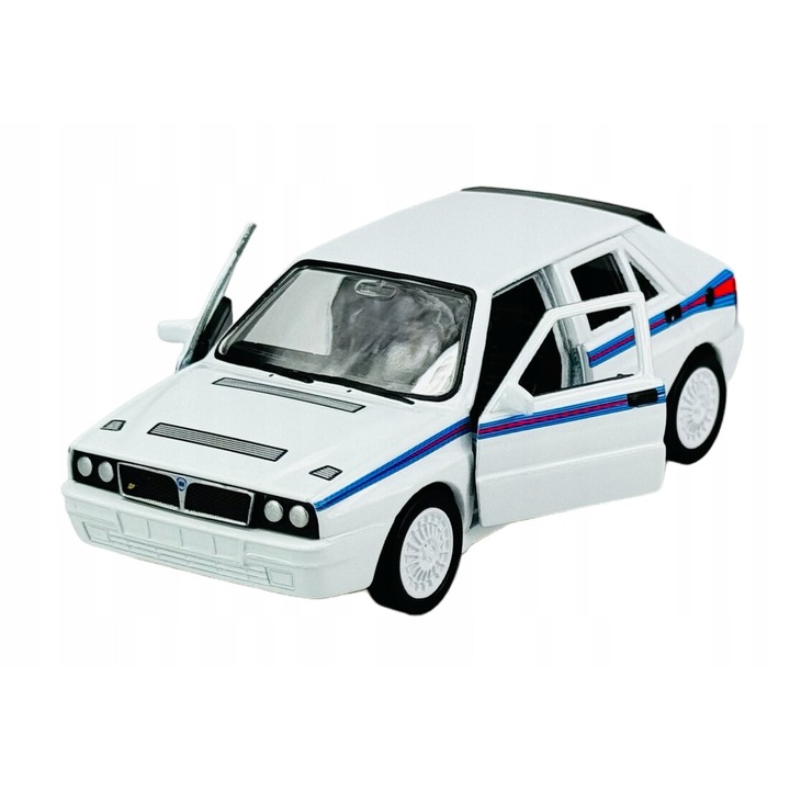Lancia Delta HF Integrale modellautó, Welly, fém, 1:34, tarka