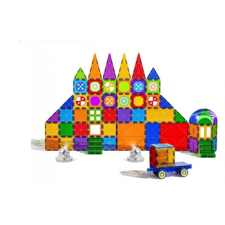 Set de constructie magnetic Askato, 101 piese, 3+