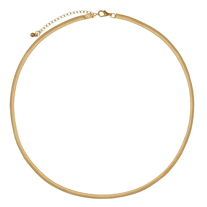 Colier aurie 41cm, lănțișor plat pentru femei