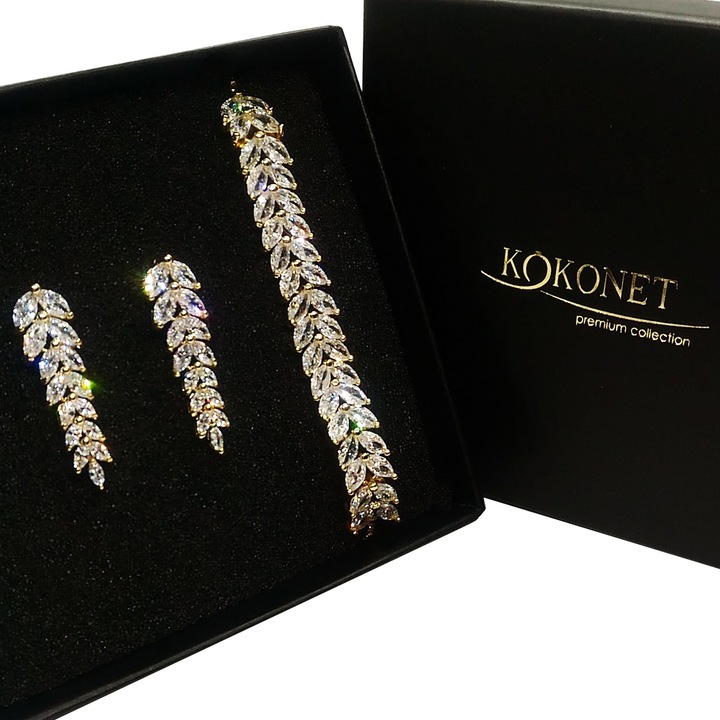 Cercei bratara set aur CALITATE SUPERIOARA