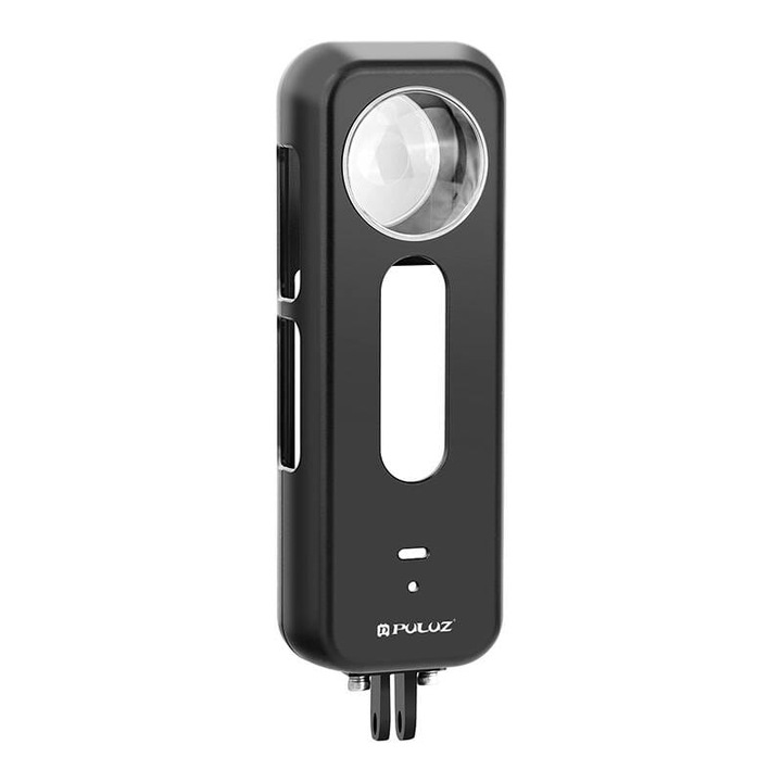 Защитен калъф с капак за Insta360 X4, Алуминиев, Черен/Прозрачен
