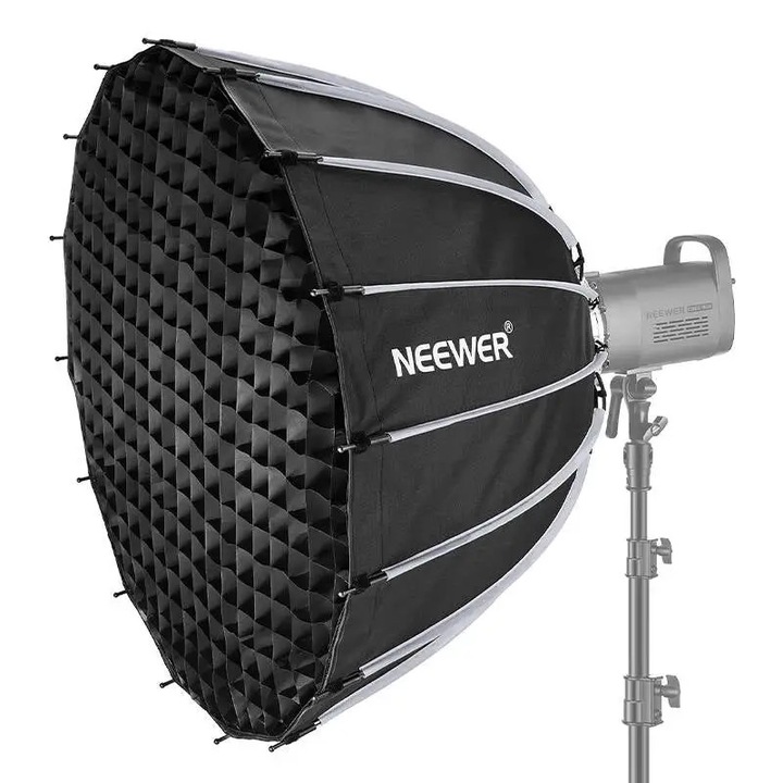 Softbox Neewer Hexadecagon, parabolic, cu grid, 85cm