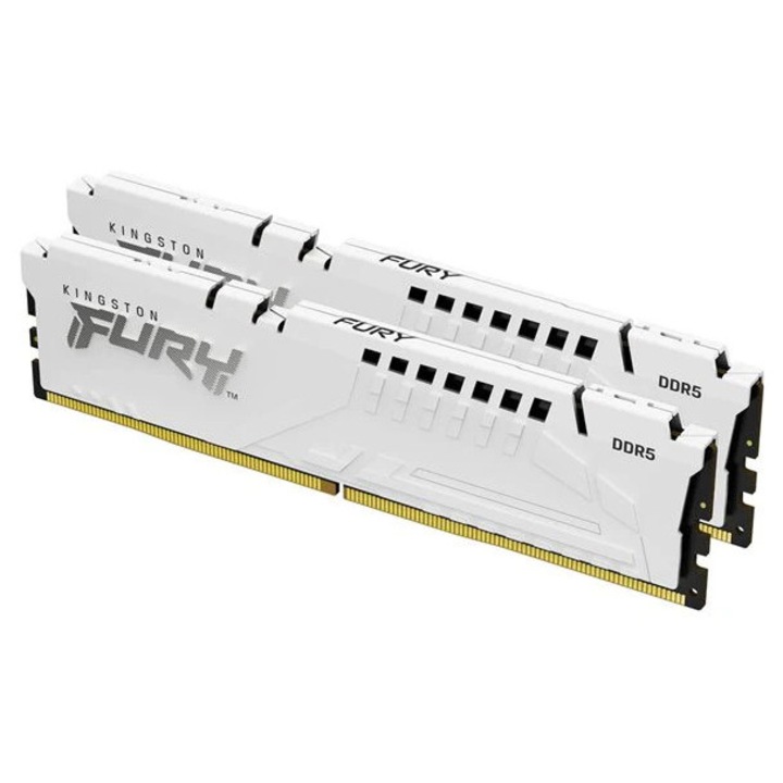 Memorie Kingston FURY Beast White 32GB (2x16GB) DDR5 6000MHz CL36 KF560C36BWE2K2-32