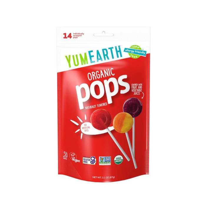 Acadele asortate, bio, vegan, fara gluten, YumEarth, 14 buc