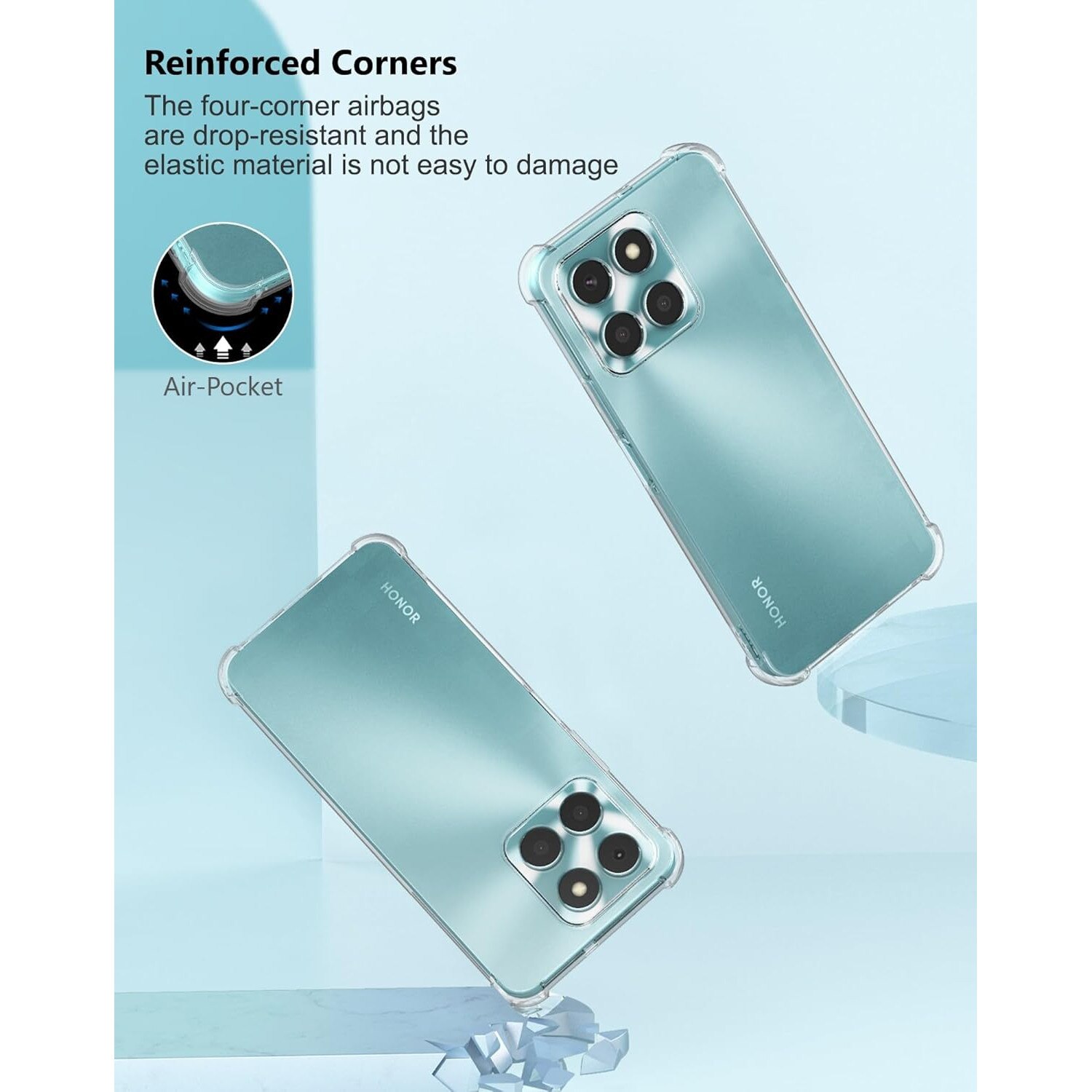 Husa pentru Honor X6b Slim Anti-Shock 1.5mm reinforced 4 corners transparent