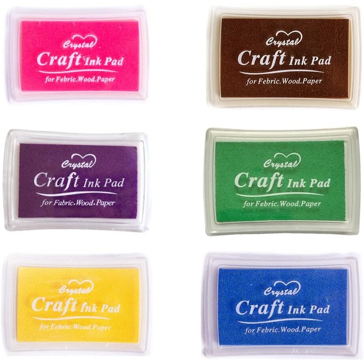 Комплект от 6 калъфа за печати, многоцветни, могат да се перат, 7,2x4,8x2,1 см