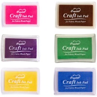 Set 6 bucati tusiere pentru stampile, Caltucus Core®, multicolor, lavabile, 7.2x4.8x2.1cm