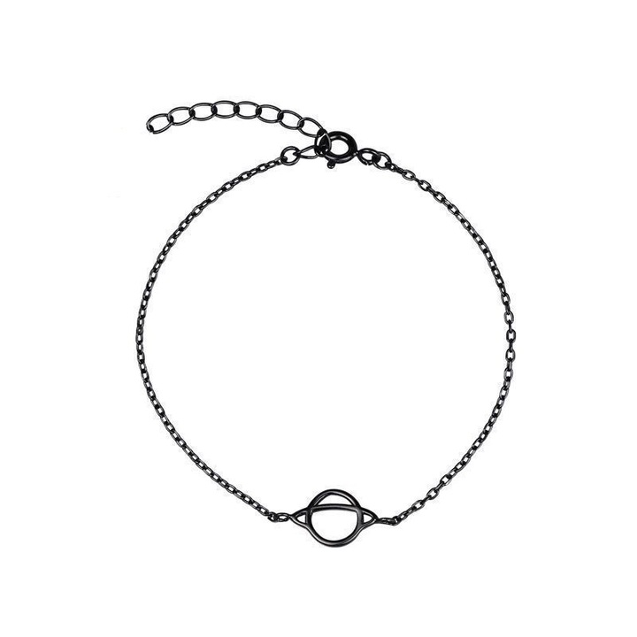 Bratara dama, aliaj, negru