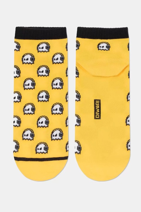 Sosete haioase cu model Pac-Man Ghosts, DiWaRi Happy 173, Galben