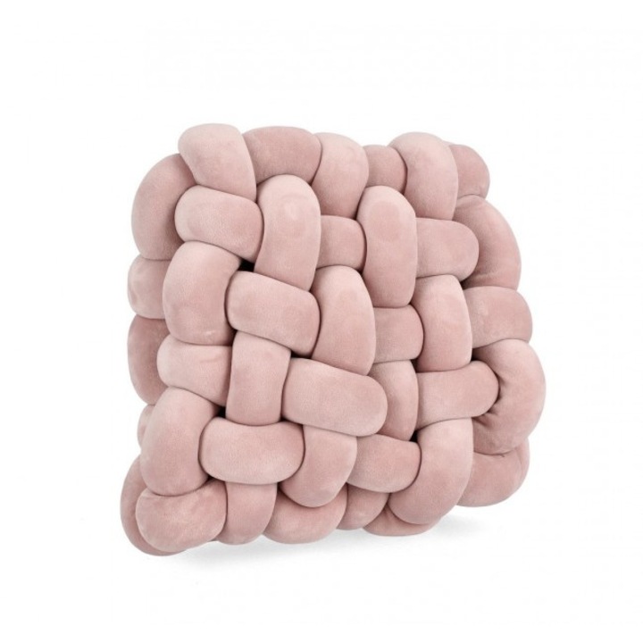 Set 2 perne decorative Bizzotto, textil, roz, 30x30x10cm