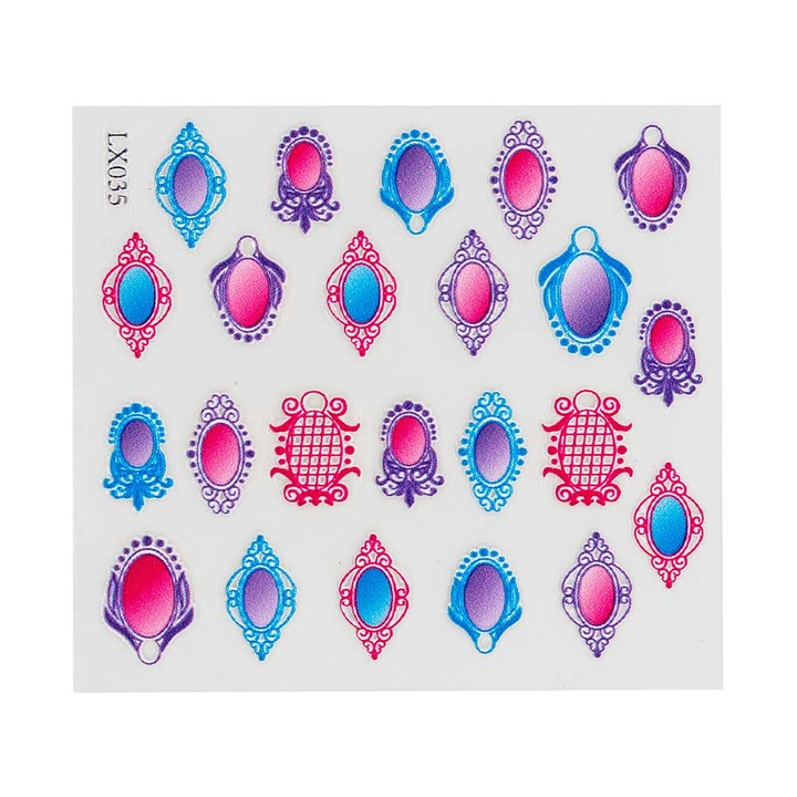 Abtibild unghii 5D oglinda LX035