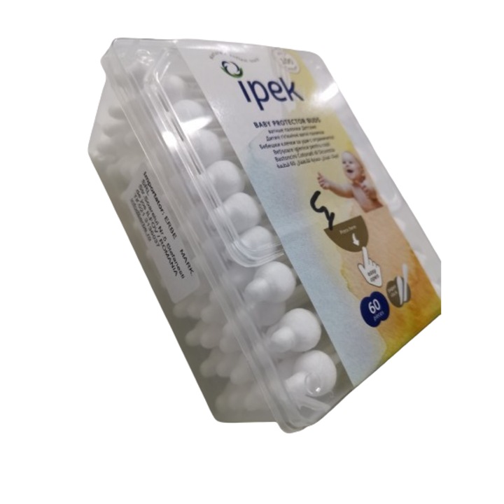 Betisoare urechi pentru copii, IPEK, 60 buc