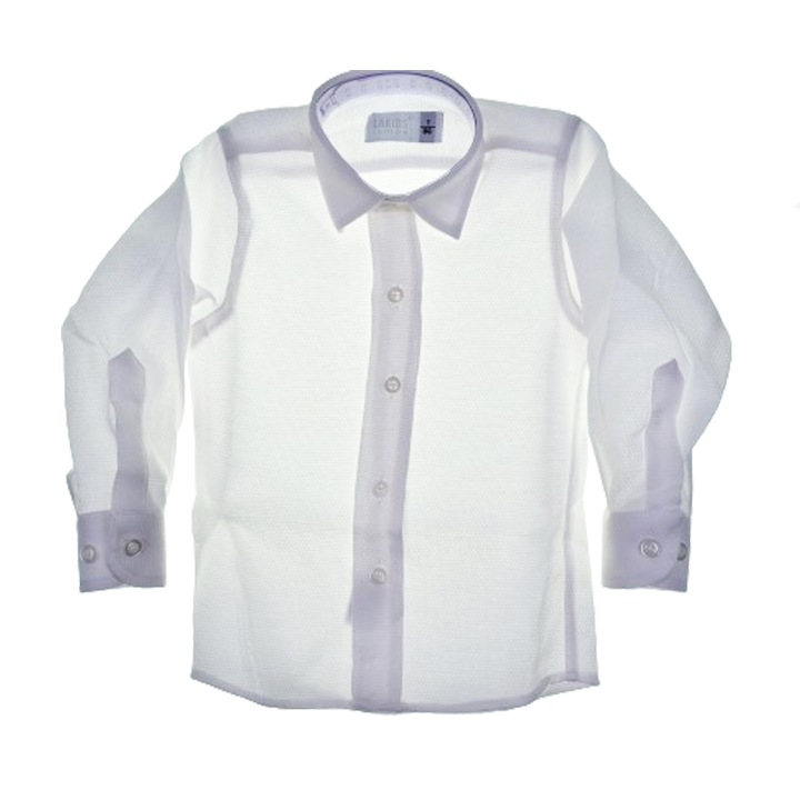 Camasa cu maneca lunga pentru baieti La Kids 1696-06, Alb 110210