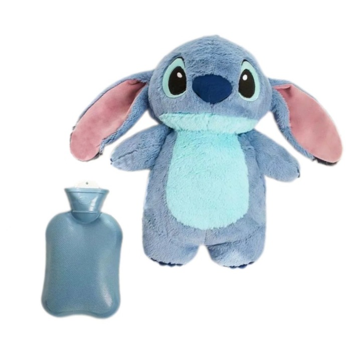 Hőpárna menstruációs és izomfájdalmakra, hermetikusan záródó, huzattal, kék, 500ml