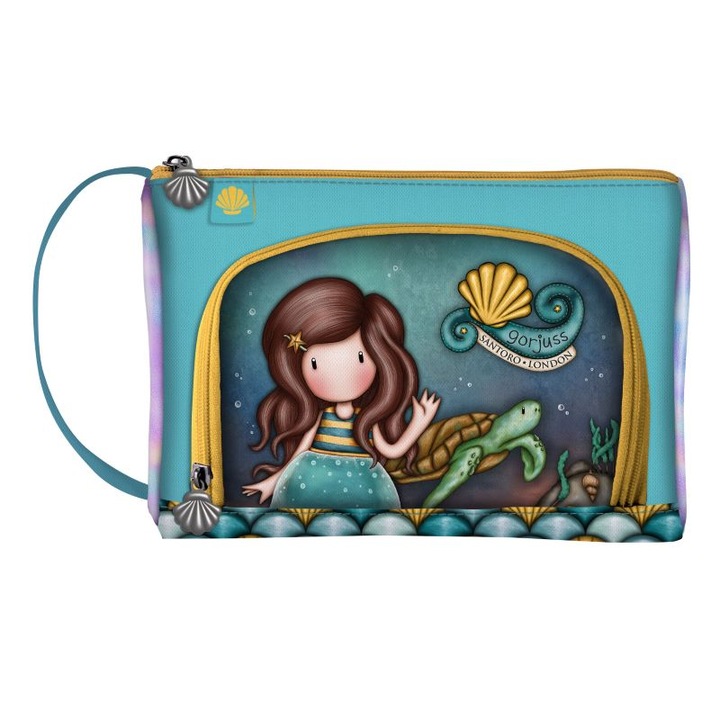 Голям несесер за аксесоари Santoro Gorjuss Making Waves - Deep Secrets, 22 x 15.5 x 9 cm, Многоцветен