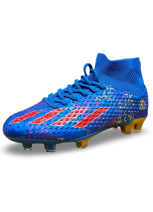 Ghete de fotbal Sky Wing, 9701 cu glezniera, crampoane, albastru 33