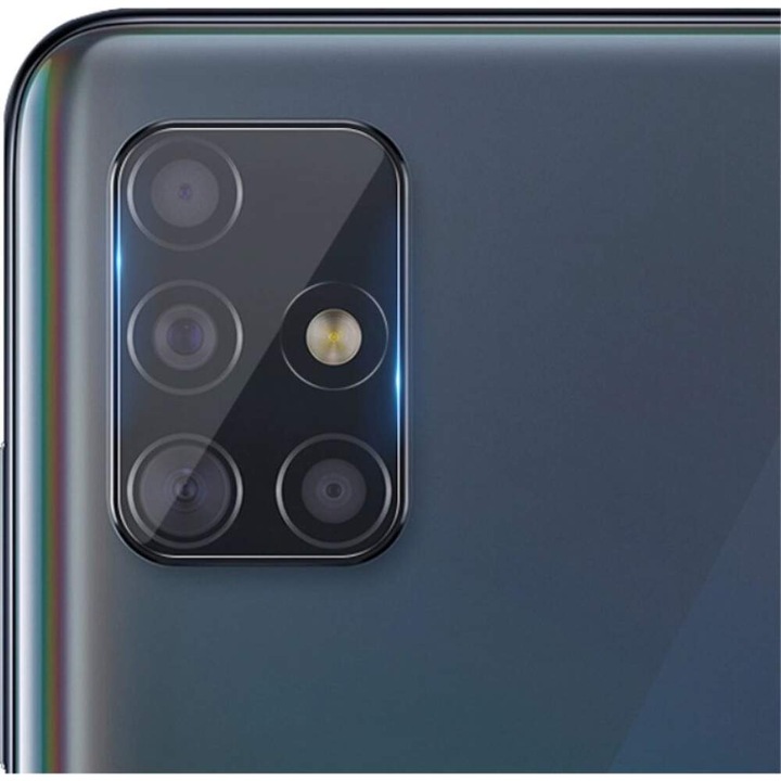 Samsung Galaxy A71 kompatibilis kameravédő fólia, rögzített üveg, átlátszó