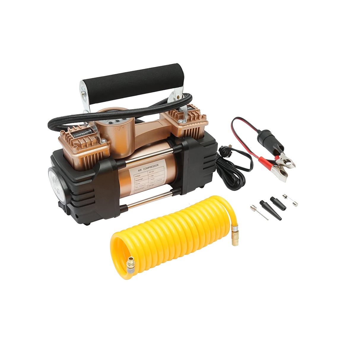 Compresor aer umflat roti 12V 180W, 150PSI, 45l/min, cablu 3m pentru ...