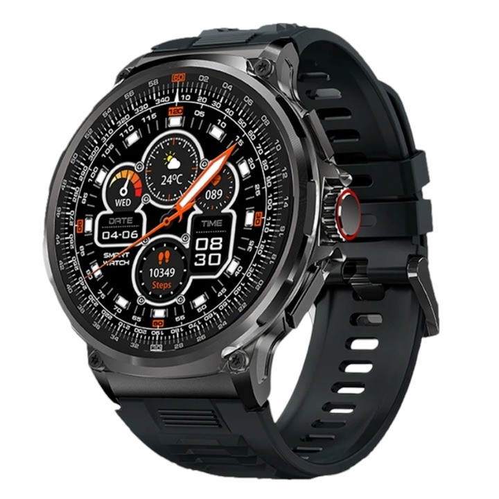 SMART V69 férfi okosóra, pulzusszám, vérnyomás, telítettség, hívás- és üzenetértesítés, hívások, telefonkeresés