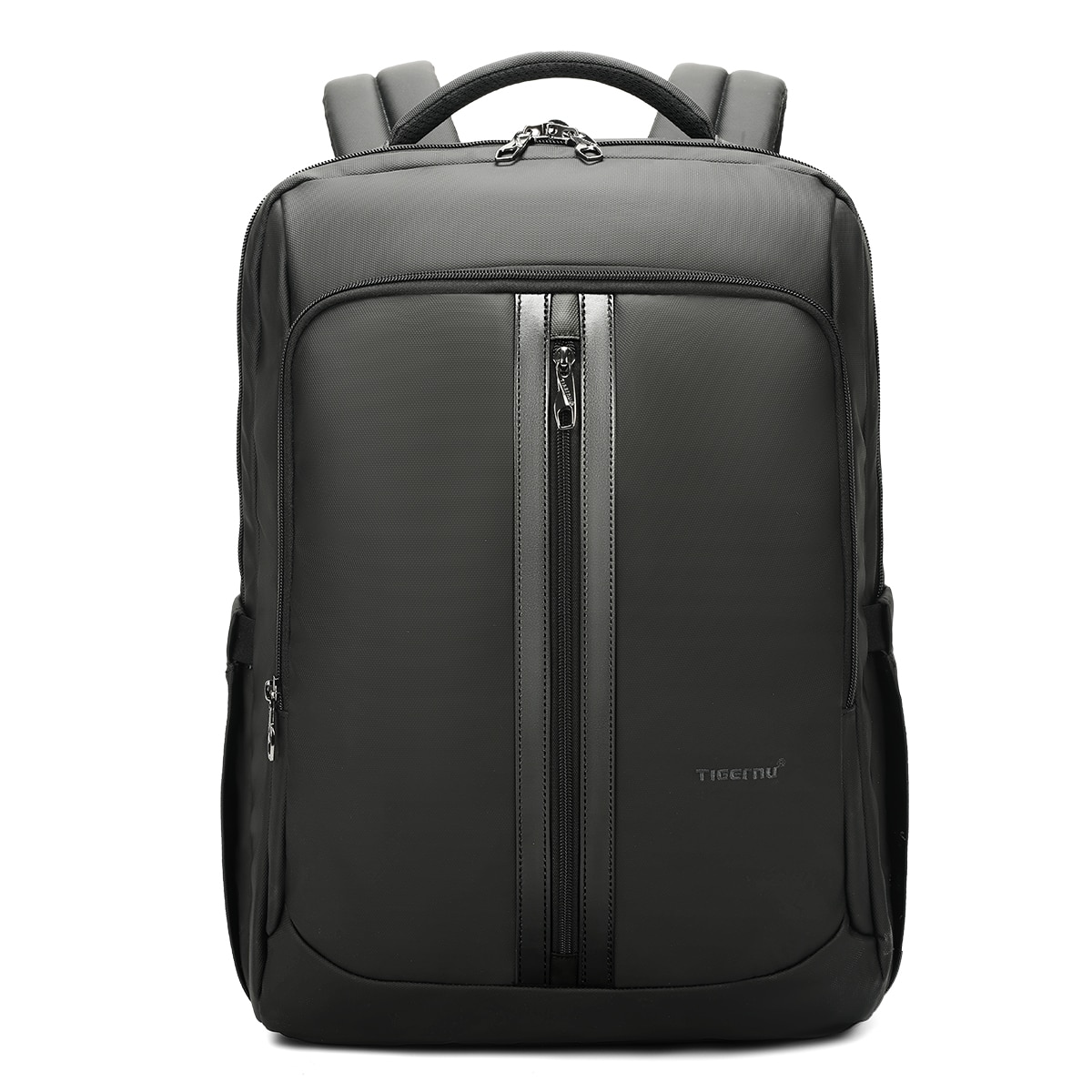 Rucsac business casual pentru calatorii, impermeabil, cu port USB, Tigernu, pentru laptop de 15.6", 30x14x35 cm, Negru