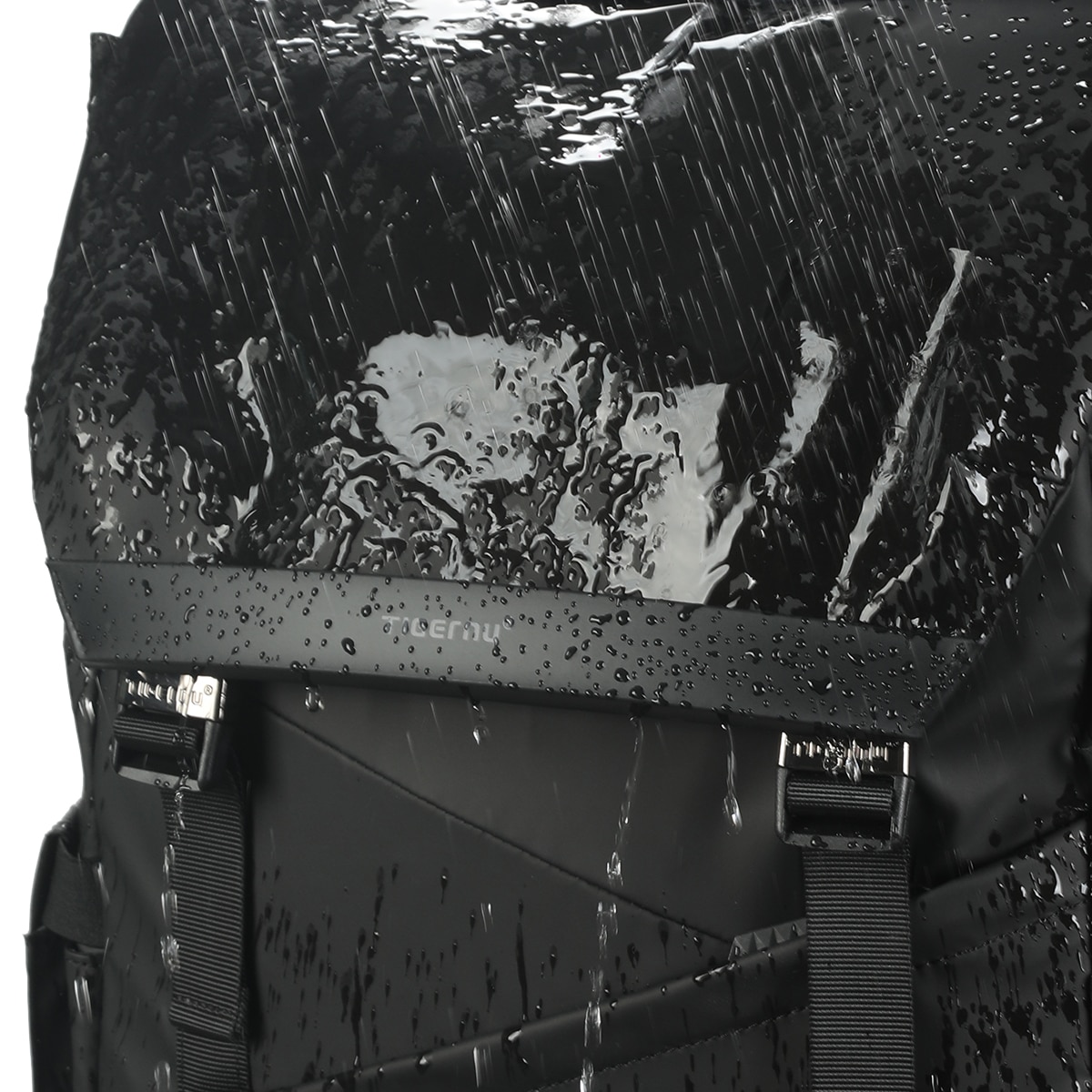 Rucsac laptop 15.6", smart casual, design pelerin unisex, impermeabil, TIGERNU, 30x13x43 cm, Negru