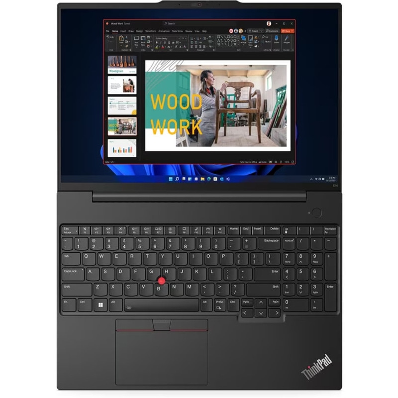 Laptop Lenovo 16'' ThinkPad E16 Gen 1, WUXGA IPS, Procesor AMD Ryzen™ 7 7730U (16M Cache, up to 4.5 GHz), 8 nuclee, 40GB DDR4, 3.84 TB SSD, Radeon, No OS, Graphite Black