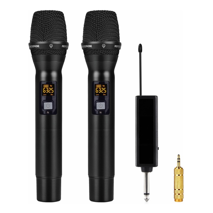 Безжични UHF микрофони Diva SP18S, Приемник, 2бр. микрофони