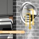 Grila de ventilatie rotunda Qinglee, inox, filtru plasa, 98x45mm