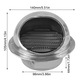 Grila de ventilatie rotunda Qinglee, inox, filtru plasa, 98x45mm