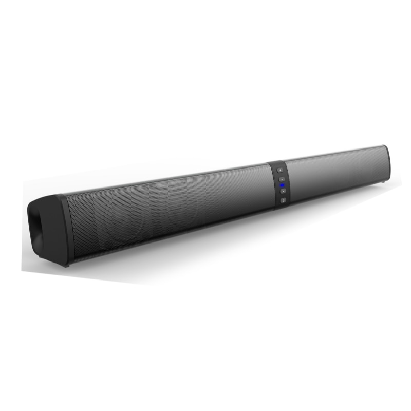 Difuzor de bar, conectivitate Bluetooth, plasa metalica pentru difuzoare, calitate a sunetului HIFI, suport pentru redare u-disk / card TF / 3.5 mm AUX / FM, patru difuzoare incorporate de 5w, lumina indicatoare LED, se potrivesc cu PC si TV