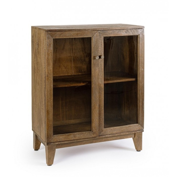 Vitrina lemn mango maro Remington 80x40x100 cm