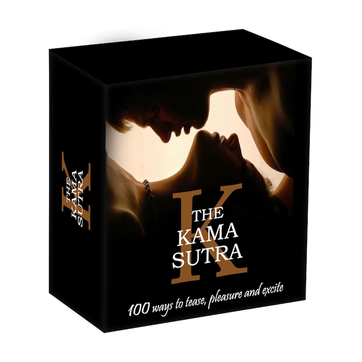 Joc de carti erotic pentru cupluri si adulti cu pozitii si cartonase grafice, The Kama Sutra - 100 ways to tease, pleasure and excite, limba engleza