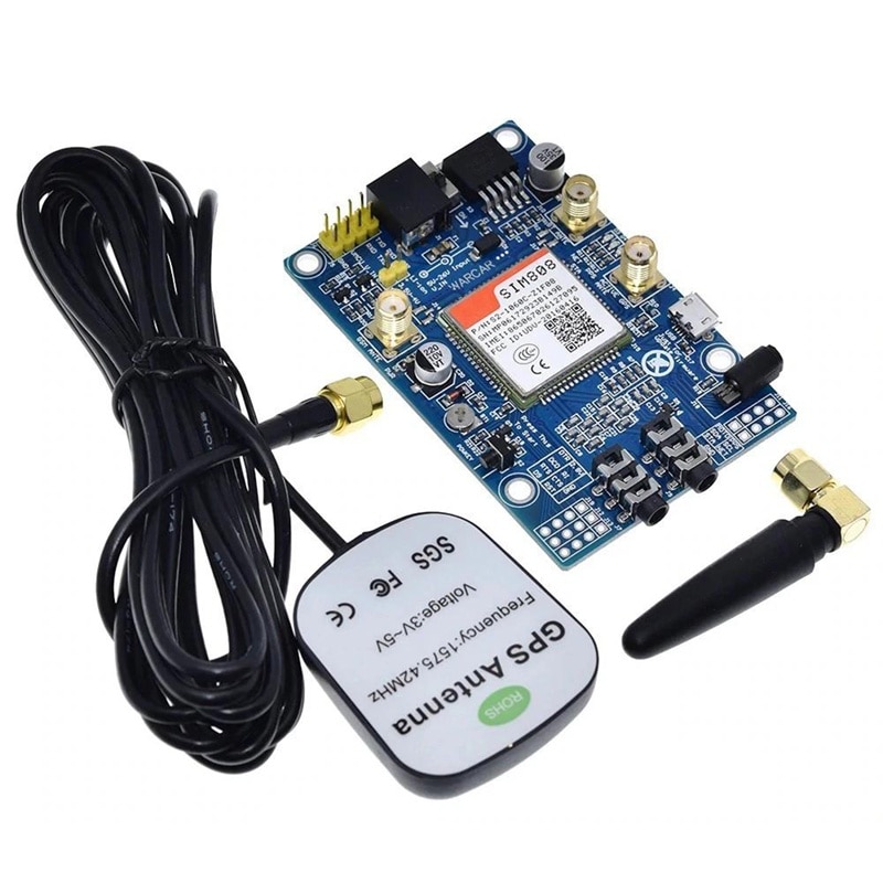 Sim808 Module Arduino V2 Modul SIM808 GSM GPRS cu placa IPX SMA si antena GPS, Raspberry Pi si ...