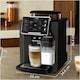 Автомат еспр машина Krups Sensation Milk M50 EA912910, 1450W, 15 бара, 6 рец, сенз екр, резерв за кафе 260 г, подв резерв за вода 1,7л, 3 темп настр, черен