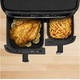 Friteuza dubla cu aer cald Tefal Dual Easy Fry XXL EY9428E0, 2700 W, capacitate 11 L, 7 programe, vase detasabile antiaderente, display LCD, temperatura reglabila 40-200°C, tehnologie Extra Crisp, aplicatie cu retete, Negru