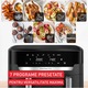 Friteuza dubla cu aer cald Tefal Dual Easy Fry XXL EY9428E0, 2700 W, capacitate 11 L, 7 programe, vase detasabile antiaderente, display LCD, temperatura reglabila 40-200°C, tehnologie Extra Crisp, aplicatie cu retete, Negru
