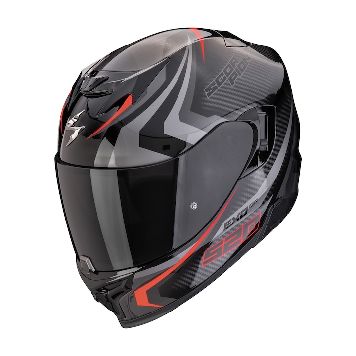 Мото каска SCORPION EXO-520 EVO AIR Terra Black-Silver-Red размер S