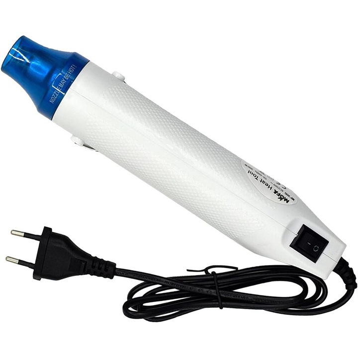 Pistol de aer cald pentru DIY, 220V 300W, 200C, alb