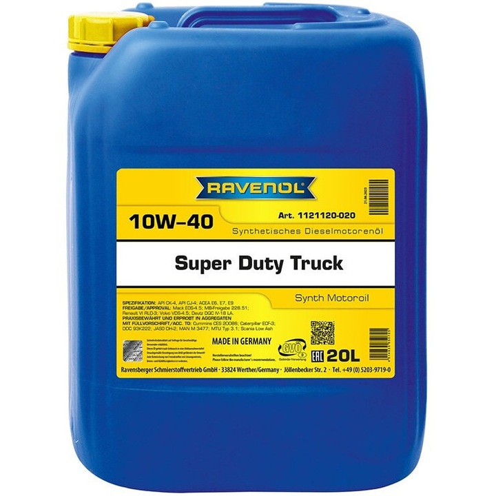 Ulei motor camion RAVENOL SDT Super Duty Truck 10W40, volum 20 litri, sintetic