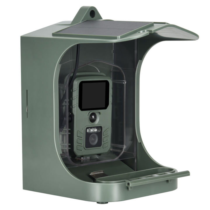 Camera vanatoare cu hranitoare pentru pasari, FORESTAL, 24MP NightVision, WiFi + Bluetooth si aplicatie, card microSD 128GB inclus, cu panou solar si acumulator, vedere pe timp de noapte, pentru ornitologi