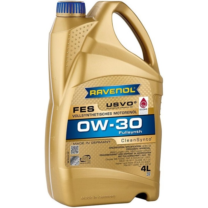 Ulei motor RAVENOL FES 0W30 USVO, volum 4 litri, full sintetic