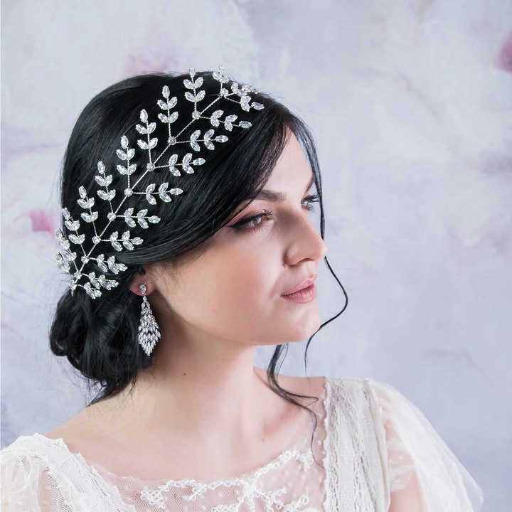 Accesoriu Par Mireasa Model Floral-Ramuri