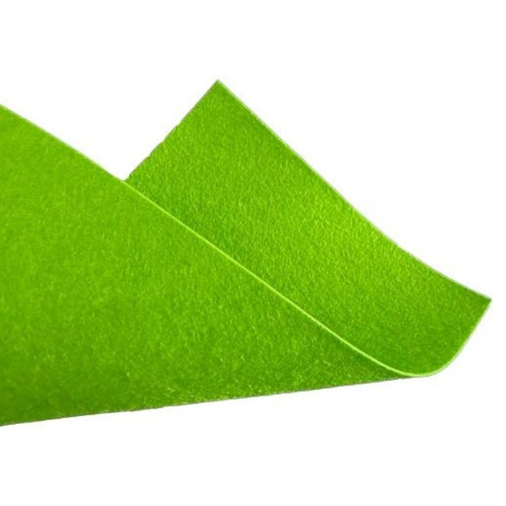 Fetru rigid 1mm 20X30cm, coala A4, verde