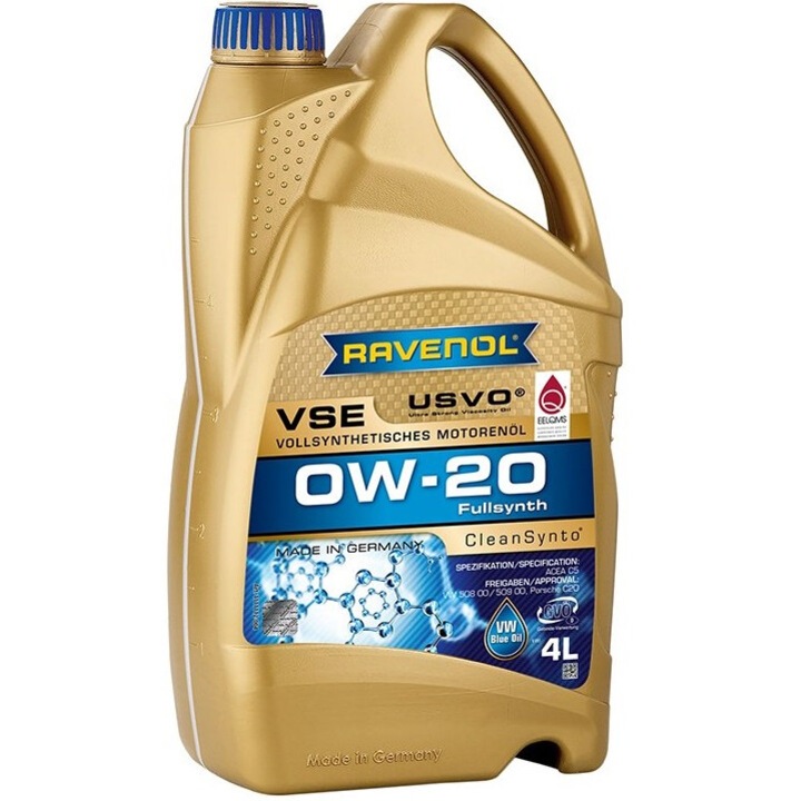 Ulei motor RAVENOL VSE 0W20, volum 4 litri, full sintetic