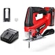 Fierastrau pendular pe acumulator Einhell Power-X-Change TC-JS 18/70 Li KIt, 2700 curse/min, 70 mm adancime taiere lemn, 10 mm adancime taiere plastic, 8 mm adancime taiere otel, acumulator 18 V 2.5 Ah Einhell Power-X-Change si incarcator