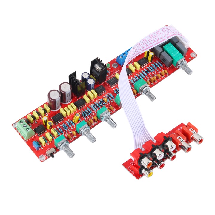 Corector de ton Hi-Fi 5.1 sau 2.0 si preamplificator audio reglare tonuri, YJ0017-NE5532