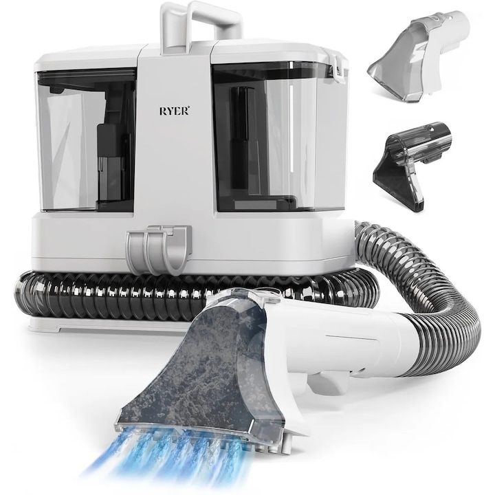 Aspirator profesional cu spalare Ryer Carpet Cleaner COMPACT Injectie-Extractie, Curatator de pete textile, saltele, covoare, tapiterii, mocheta, podele