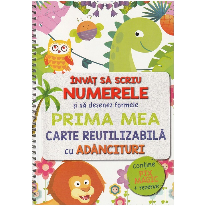 Invat sa scriu numerele - carte reutilizabila cu adancituri